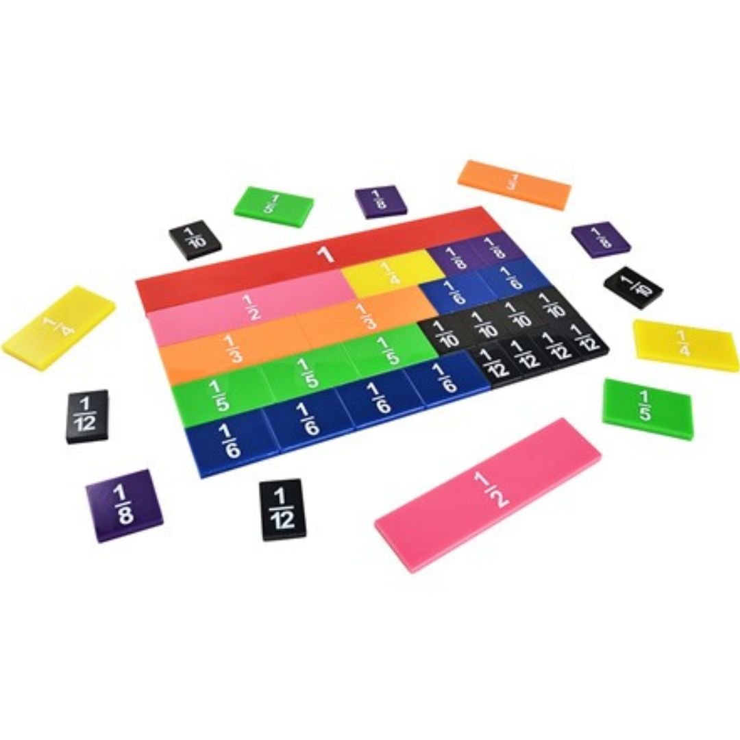 Rainbow fraction tiles colorful hands on math fun for kids fun