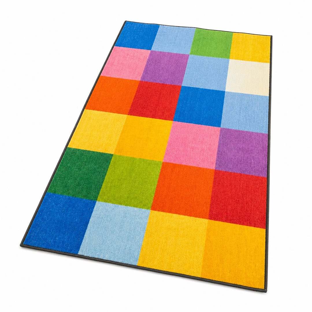 Rainbow Mosaic Carpet 183x274cm – A Kaleidoscope of Fun and Learning! - Fun Learning Store