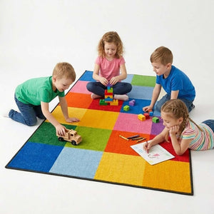 Rainbow Mosaic Carpet 183x274cm – A Kaleidoscope of Fun and Learning! - Fun Learning Store