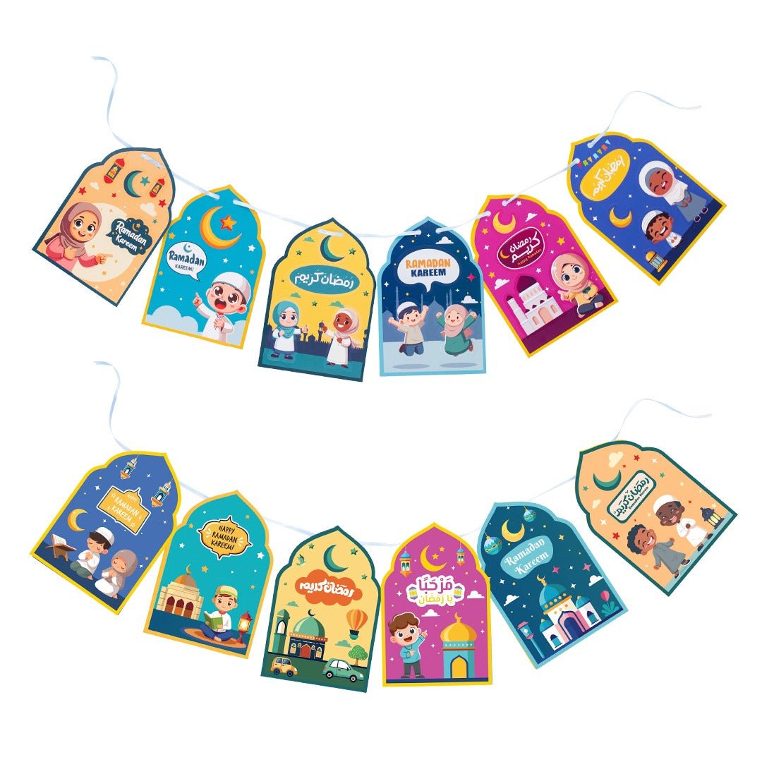 Ramadan Kids Decoration Set - Cards & Stickers for a Fun Ramadan Atmosphere - Fun Learning Store