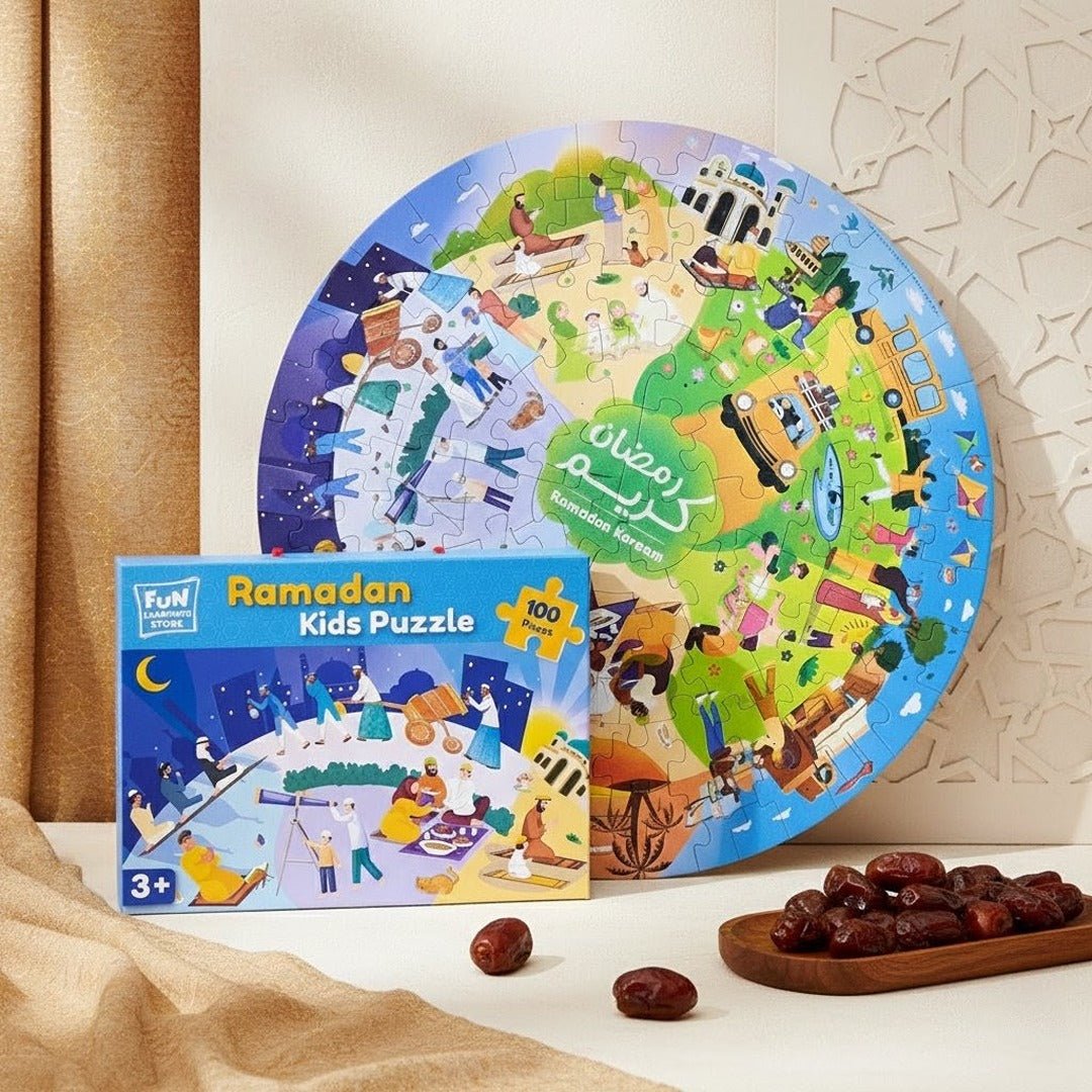 Ramadan Kids Round Puzzle – 100 Pieces | 66 cm - Fun Learning Store