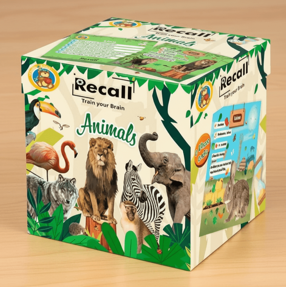 Recall Cards Game for Kids - Animals - Fun Learning Store