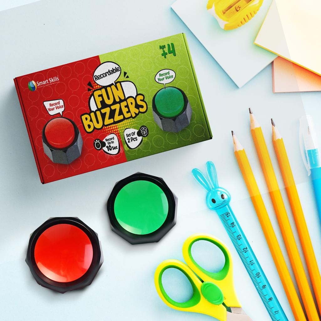 Recordable Fun Buzzers - Set of 2 - Fun Learning Store