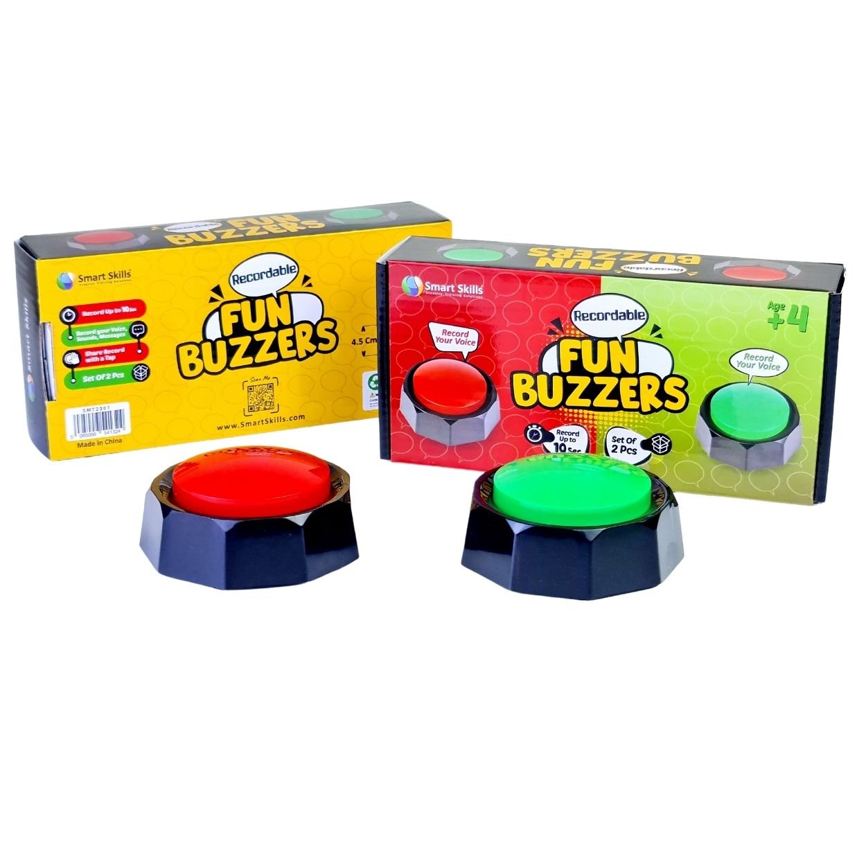 Recordable Fun Buzzers - Set of 2 - Fun Learning Store