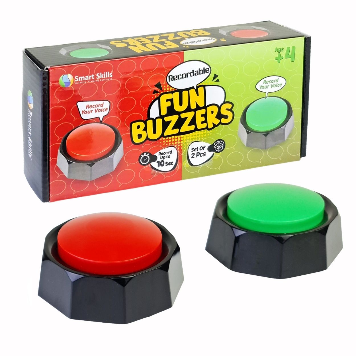 Recordable Fun Buzzers - Set of 2 - Fun Learning Store