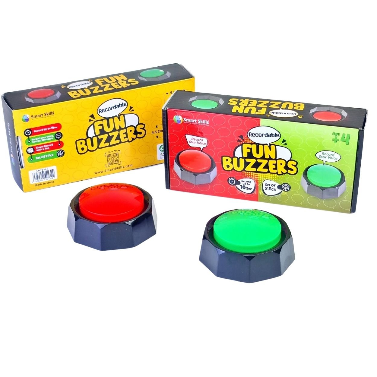 Recordable Fun Buzzers - Set of 2 - Fun Learning Store