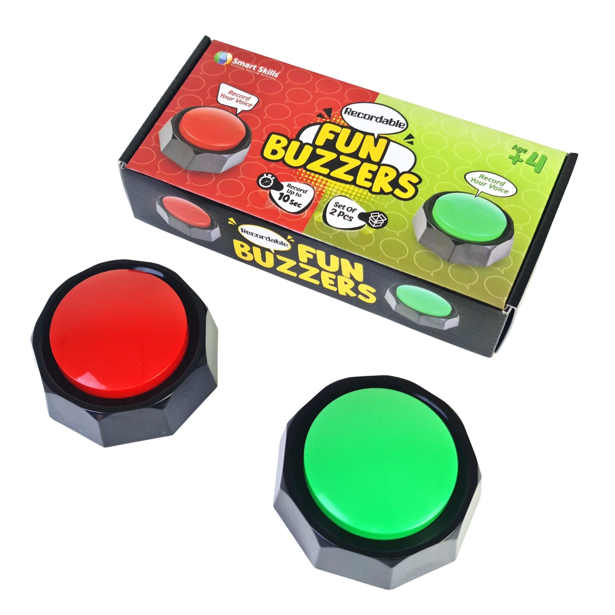 Recordable Fun Buzzers - Set of 2 - Fun Learning Store