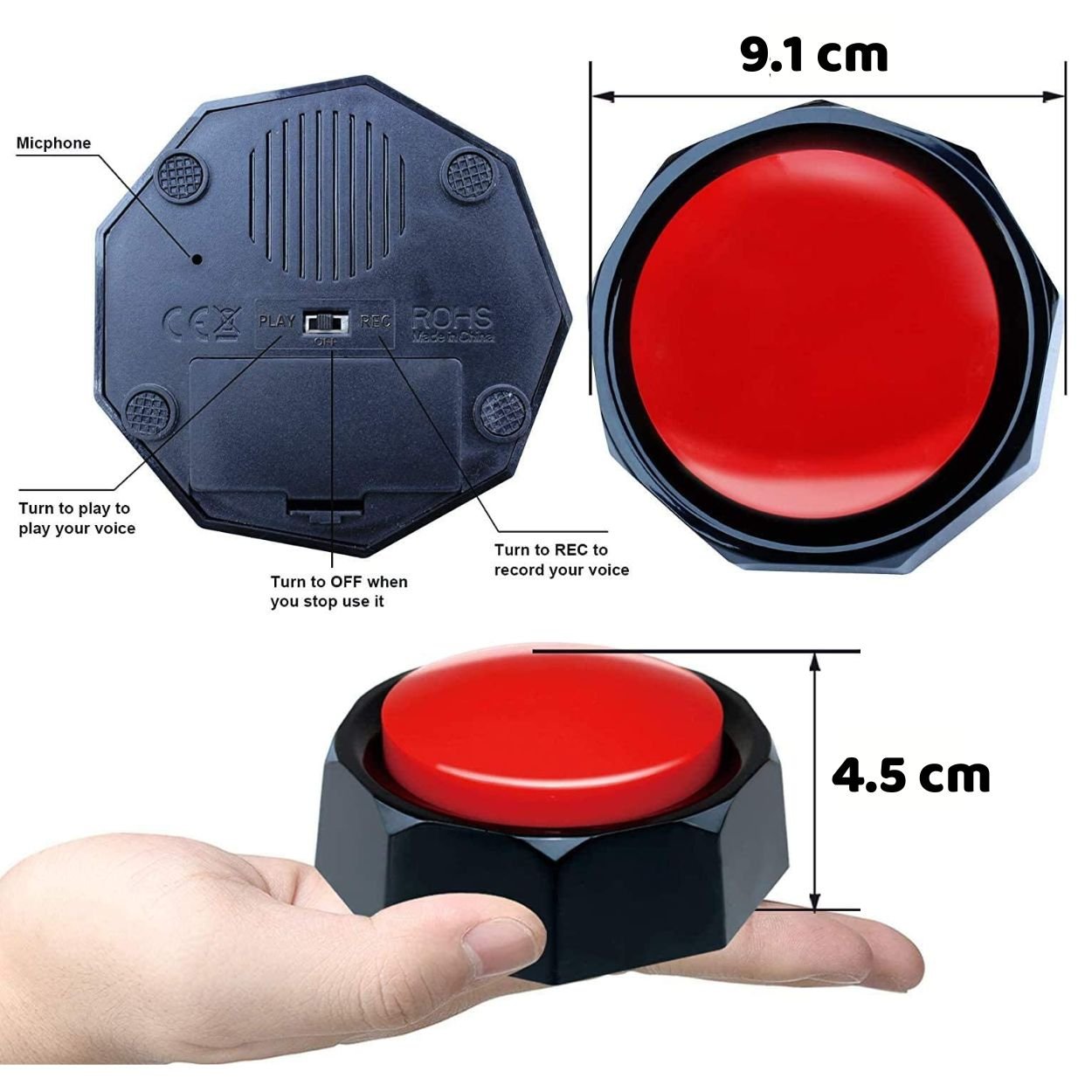 Recordable Fun Buzzers - Set of 2 - Fun Learning Store