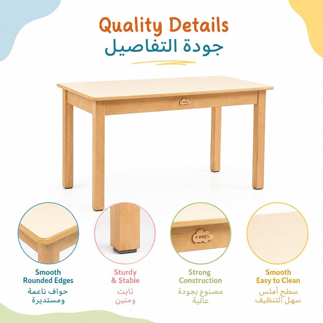 Rectangular Table 120×60 Cm : The Perfect Foundation for Collaborative Learning Table - Fun Learning Store