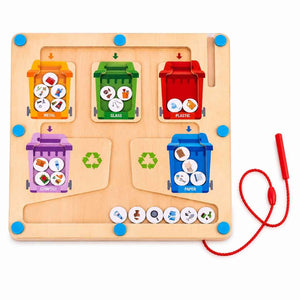 Recycling Maze | Educational Magnetic Sorting Game for Kids 3+ - Fun Learning Store