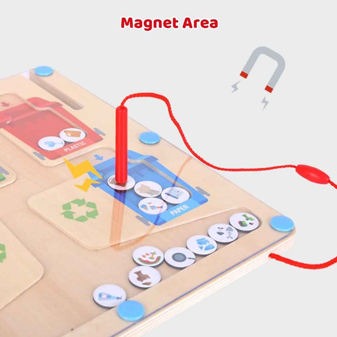 Recycling Maze | Educational Magnetic Sorting Game for Kids 3+ - Fun Learning Store