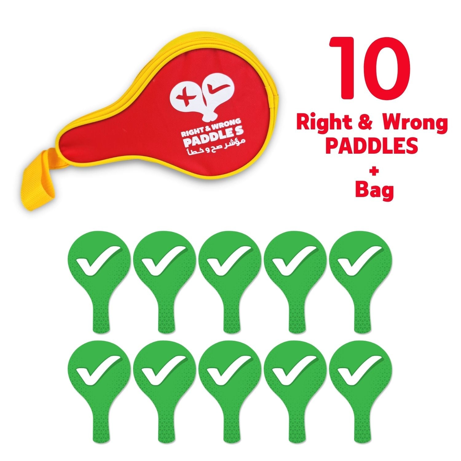 Right & Wrong Paddles - 10 Paddles - Fun Learning Store