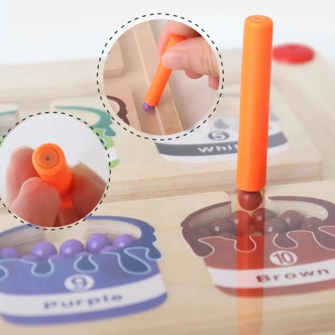 لوحة تحديق مغناطيسية للتماثل: أنشطة جذابة للأطفال الرضع لتعلم العد وتنمية المهارات الدقيقة والحركية