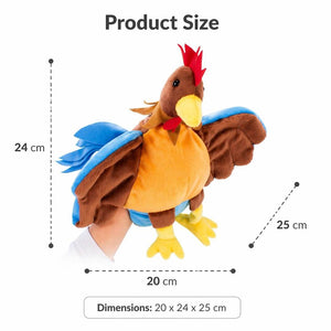 Rooster Hand Glove Puppet: Bring Storytime to Life with Interactive Fun! - Fun Learning Store