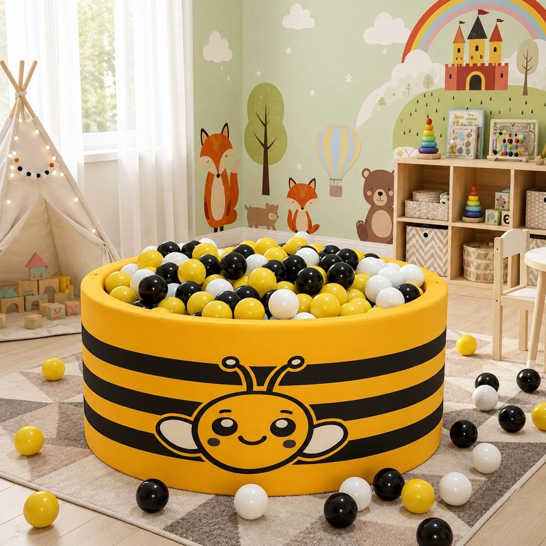 Round Ball Pit with 200 Balls: The Ultimate Indoor Adventure - Fun Learning Store