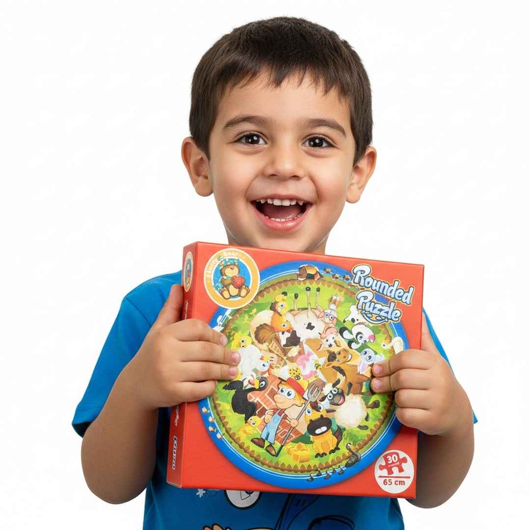 Round Puzzle - Farm Animals: An Adventure for the Whole Family! - Fun Learning Store