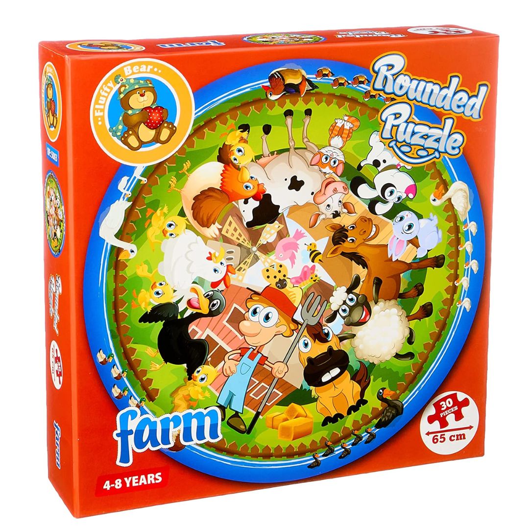 Rounded Puzzle for Kids - Farm Shape - Fun Learning Store