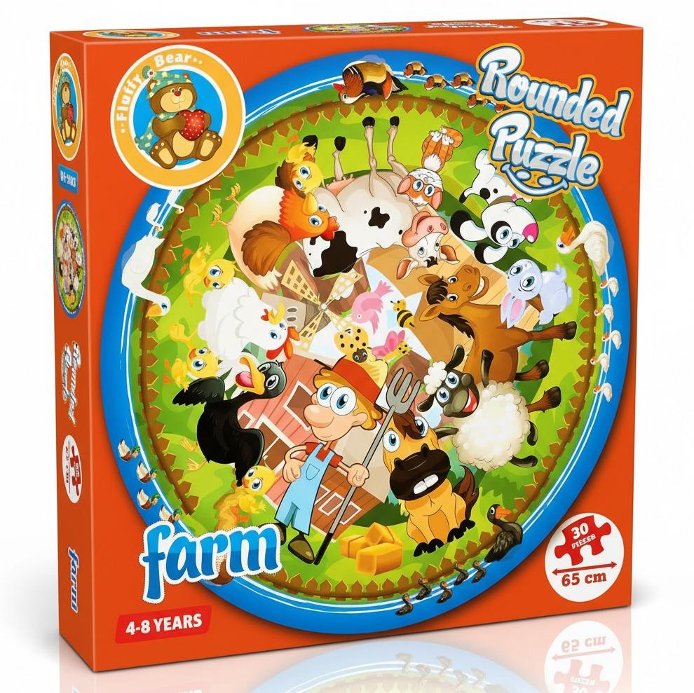 Rounded Puzzle for Kids - Farm - Fun Learning Store