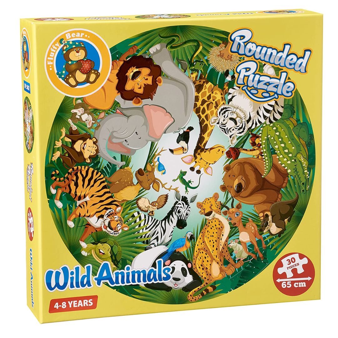 Rounded Puzzle for Kids - Wild Animals Shape - Fun Learning Store