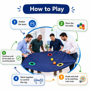 Rug & Balls – Interactive Teamwork, Communication & Coordination Challenge - Fun Learning Store