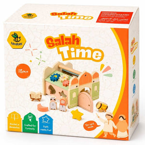 Salah Time Islamic Wooden Mosque Shape Sorter for Curious Little Minds - Fun Learning Store