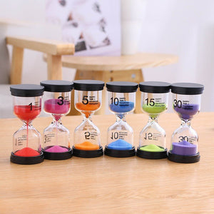 Sand Timer Set | Colorful Hourglasses | Countdown - Set Of 6 Pcs - Fun Learning Store