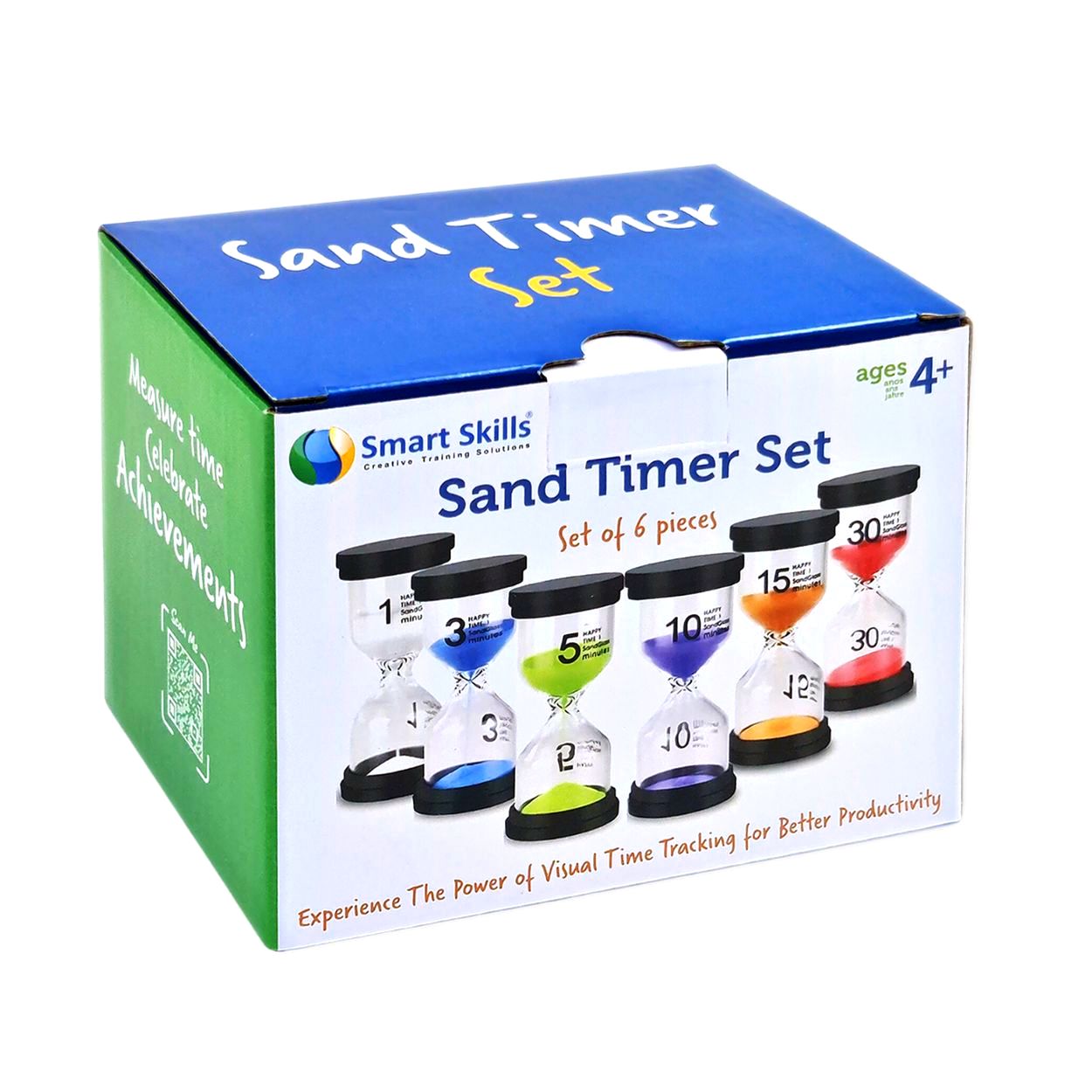 Sand Timer Set | Colorful Hourglasses | Countdown - Set Of 6 Pcs - Fun Learning Store