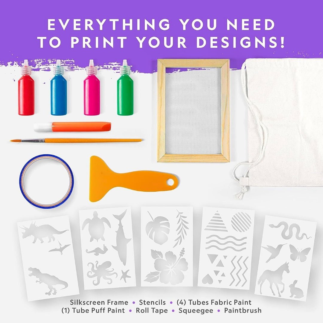 Screen Printing Craft Kit – Print, Paint & Personalize Your World! - Fun Learning Store