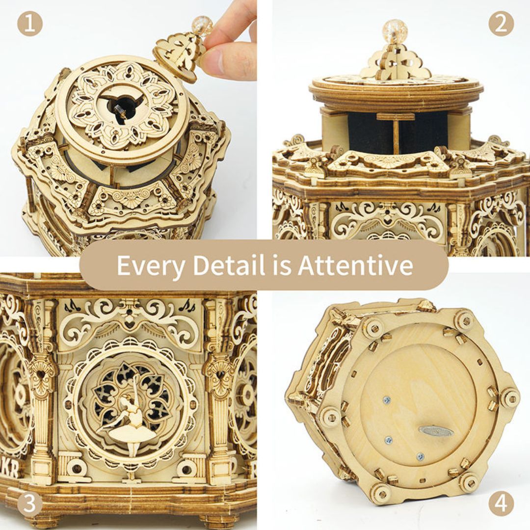 Secret Garden: Robotime 3D Wooden Puzzle Mechanical Gear Music Box - Fun Learning Store