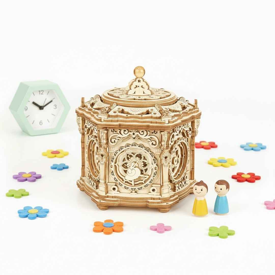Secret Garden: Robotime 3D Wooden Puzzle Mechanical Gear Music Box - Fun Learning Store