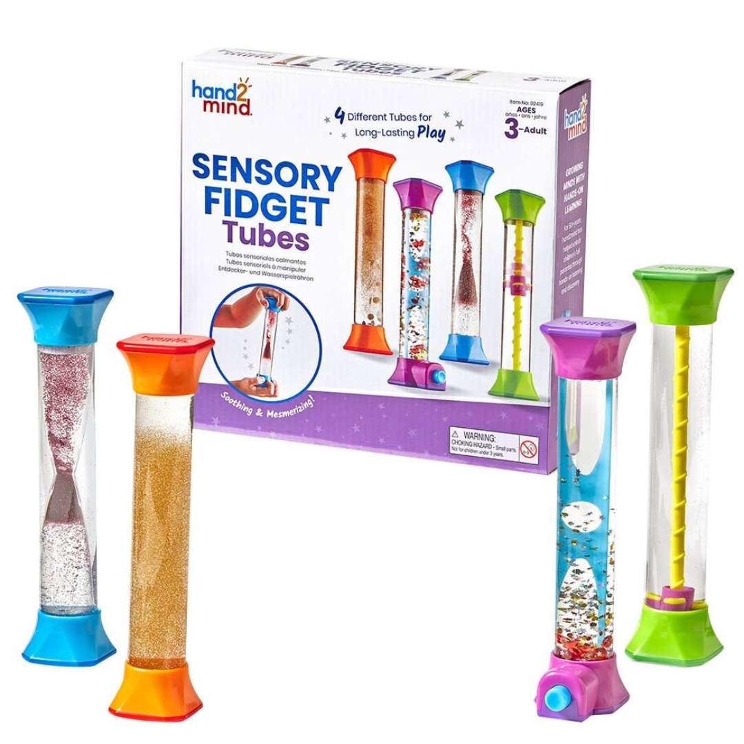 Sensory Fidget Tubes 4 Pcs: Calm, Focus, and Explore with Every Turn - Fun Learning Store