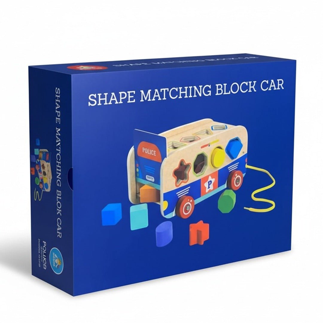 SHAPE MATCHING BLOCK CAR - Fun Learning Store