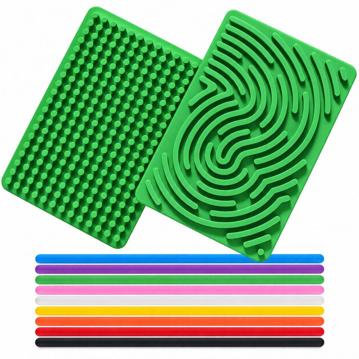 Silicone Sensory Activity Boards – 6-Piece Educational Set with Double-Sided Textures - Fun Learning Store