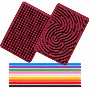 Silicone Sensory Activity Boards – 6-Piece Educational Set with Double-Sided Textures - Fun Learning Store