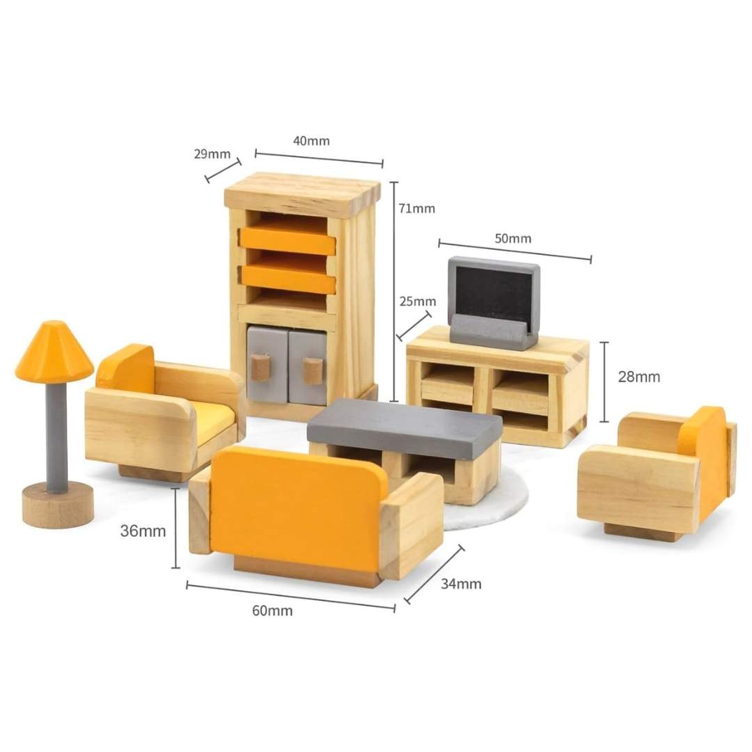 Sitting Room Furniture Set: Make Your Dollhouse Feel Like Home - Fun Learning Store