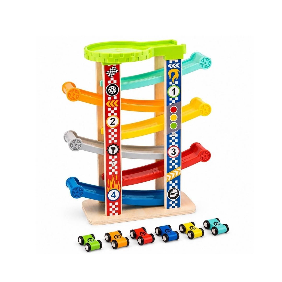Small Sliding Tower Ramp Racer Toy – 18+ Months - Fun Learning Store