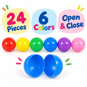 Small Solid Color Capsule Balls 3cm – 24-Piece Plastic Toy Capsule Set - Fun Learning Store