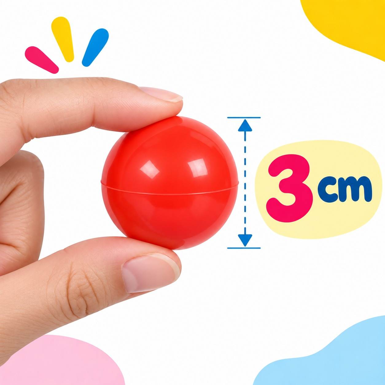 Small Solid Color Capsule Balls 3cm – 24-Piece Plastic Toy Capsule Set - Fun Learning Store