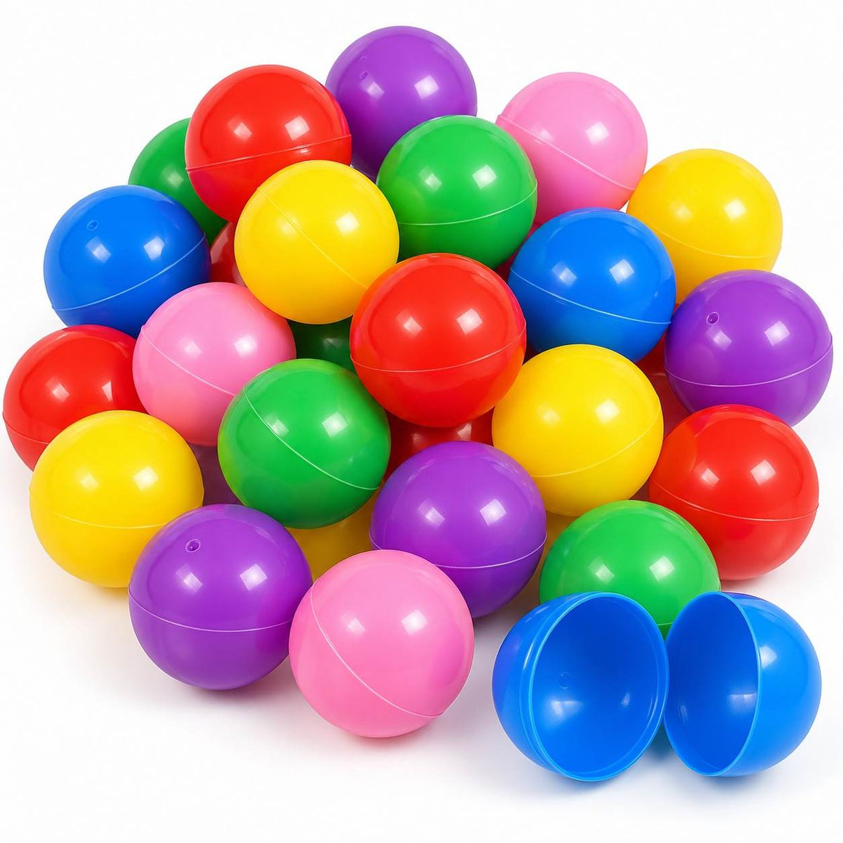 Small Solid Color Capsule Balls 3cm – 24-Piece Plastic Toy Capsule Set - Fun Learning Store
