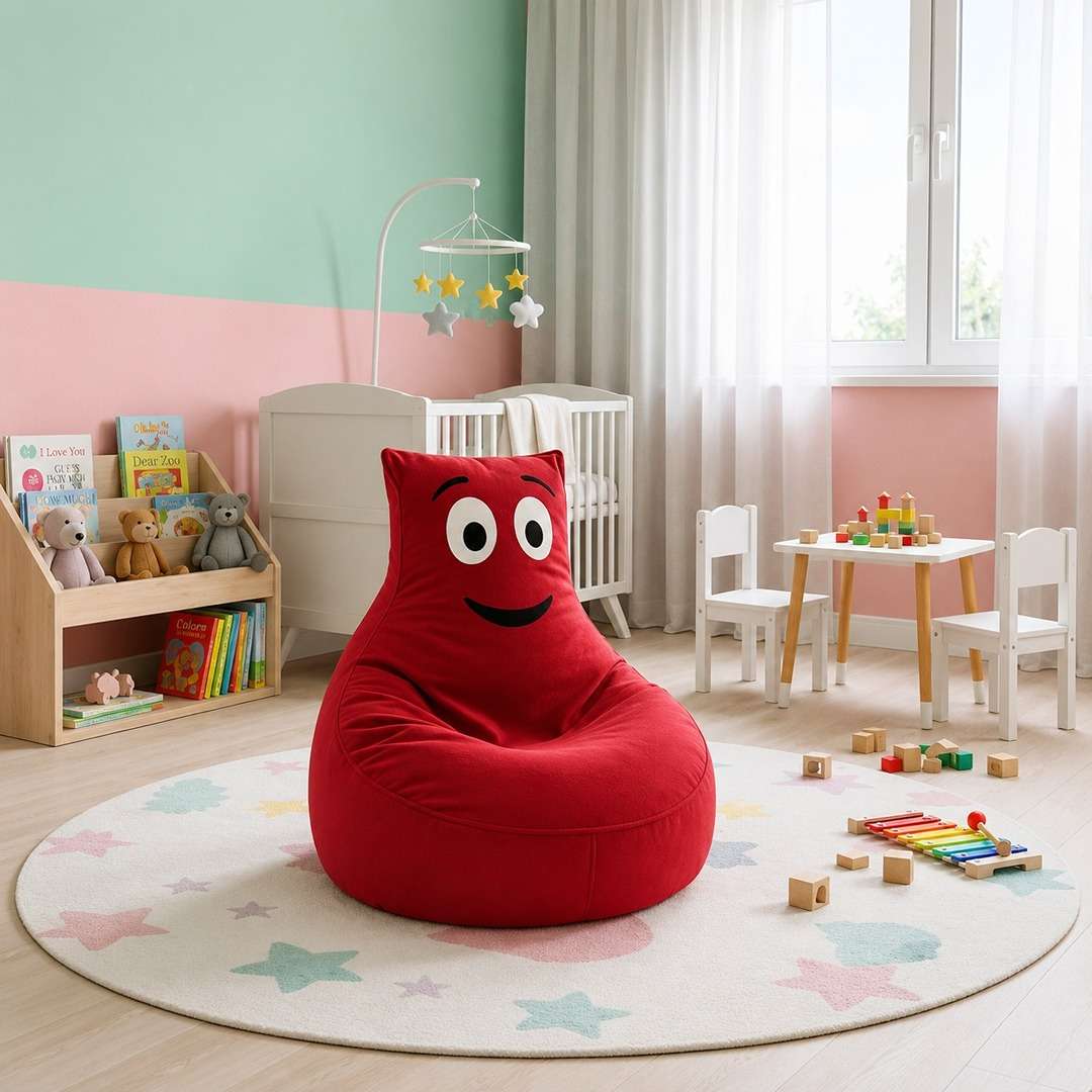 Smiley Velvet Bean Bag: The Happiest Seat in the House! - Fun Learning Store