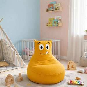 Smiley Velvet Bean Bag: The Happiest Seat in the House! - Fun Learning Store