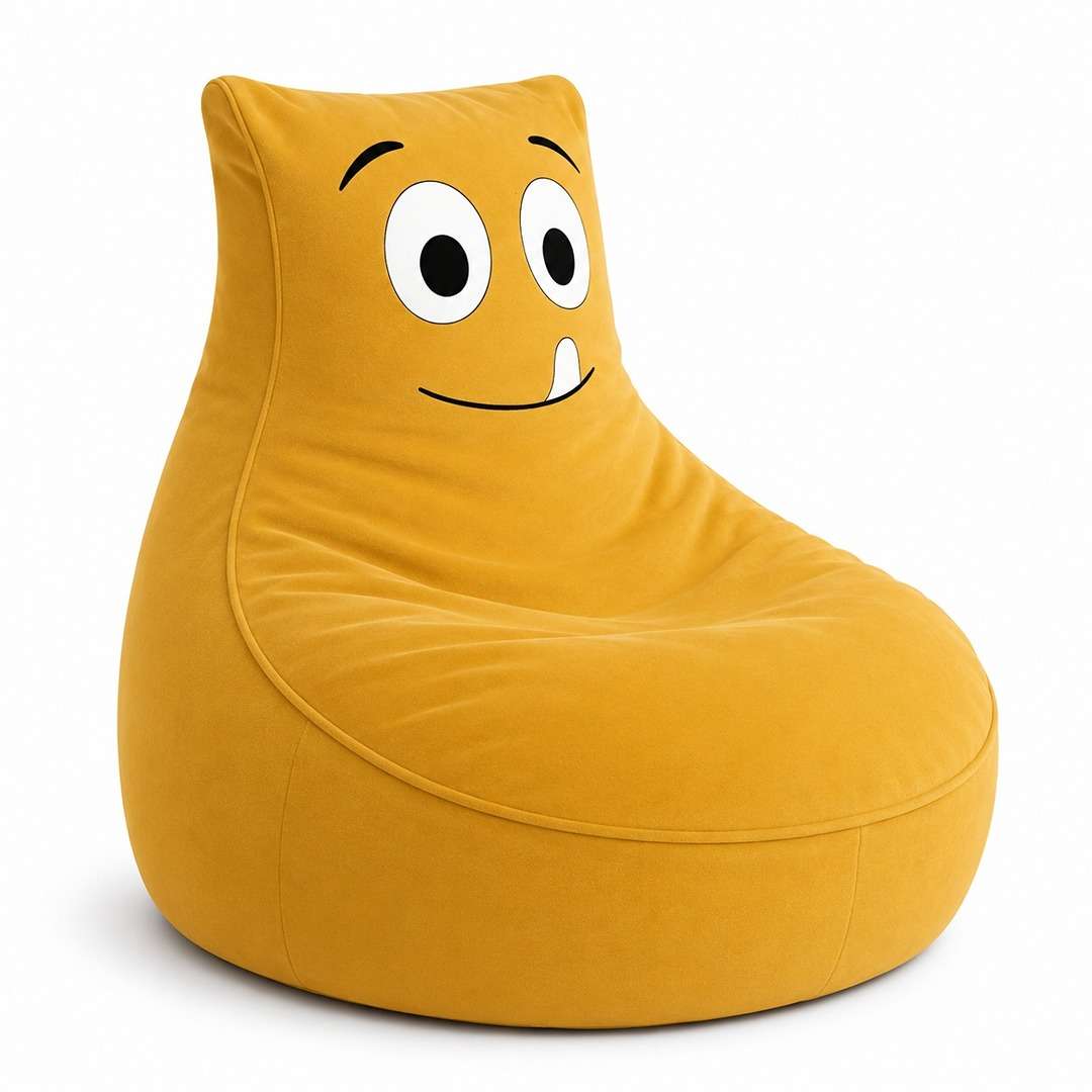 Smiley Velvet Bean Bag: The Happiest Seat in the House! - Fun Learning Store