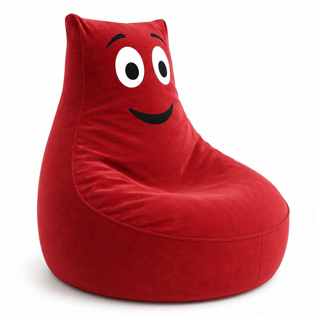 Smiley Velvet Bean Bag: The Happiest Seat in the House! - Fun Learning Store