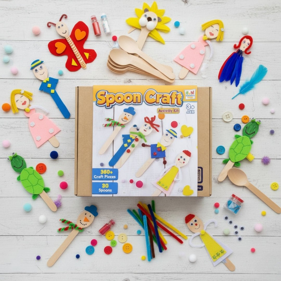 Spoon Craft Activity Kit for Kids | 350+ Craft Pieces - Fun Learning Store