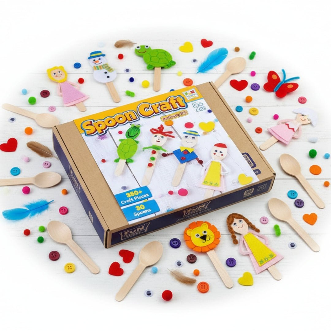 Spoon Craft Activity Kit for Kids | 350+ Craft Pieces - Fun Learning Store