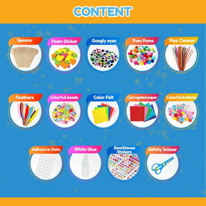 Spoon Craft Activity Kit for Kids | 350+ Craft Pieces - Fun Learning Store