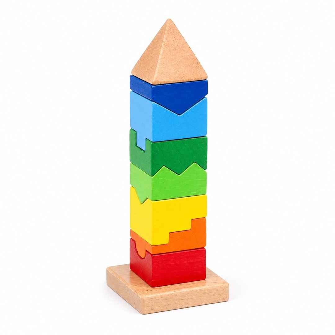 Stacking Shape Tower: Building Logic, Layer by Layer! - Fun Learning Store