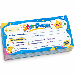 Star Reward Cheque Book | English – Reward Effort, Celebrate Progress, Inspire More - Fun Learning Store