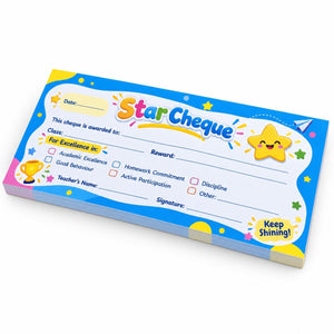 Star Reward Cheque Book | English – Reward Effort, Celebrate Progress, Inspire More - Fun Learning Store