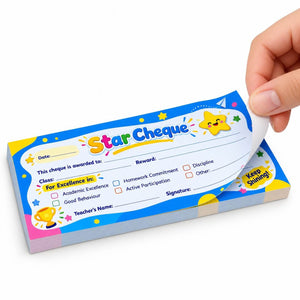 Star Reward Cheque Book | English – Reward Effort, Celebrate Progress, Inspire More - Fun Learning Store